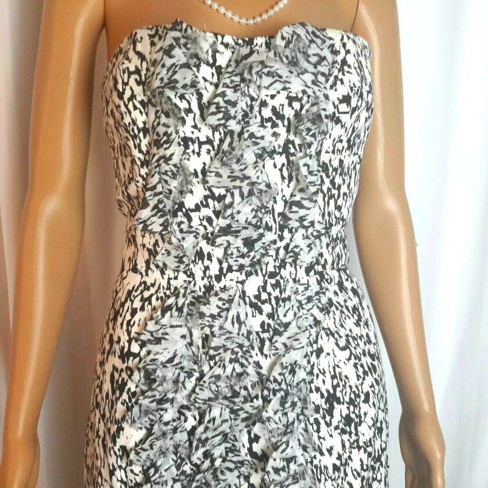 Cynthia Steffe Black and White Strapless Dress Size 10